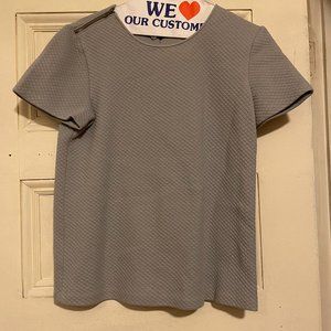Theory Grey Quilted T-Shirt Size M